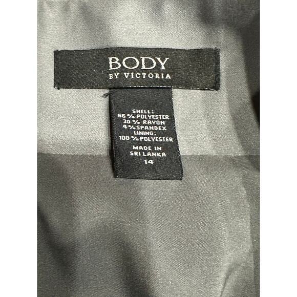 Victoria’s Secret Body By Victoria Pencil Skirt Gray Stretch Slit Zip Career 14 - Picture 3 of 11